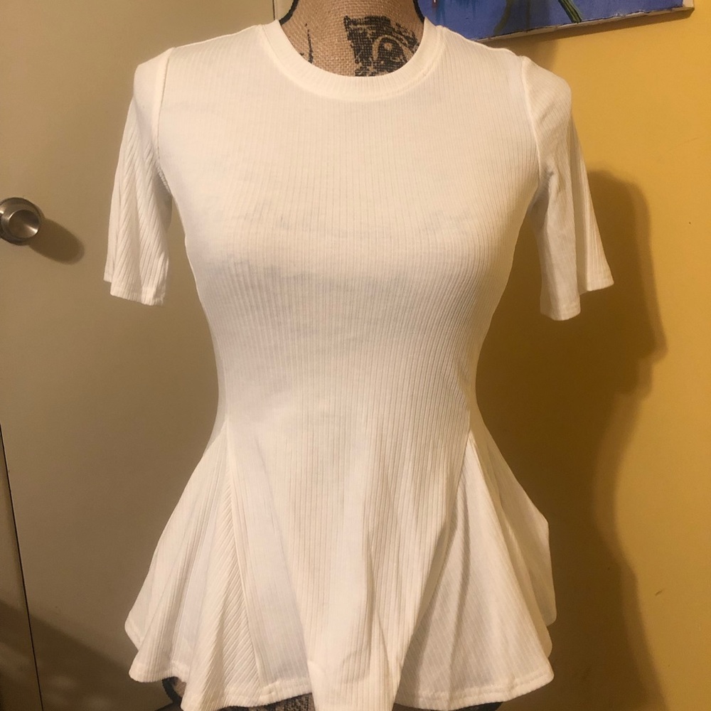Walter baker white peplum top